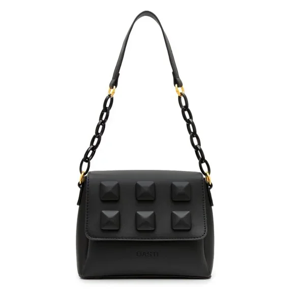 DASTI Studded Crossbody Handbag Black – Medium Size Purse + Yellow Option - Picture 8 of 9